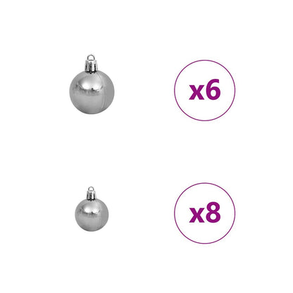 Artificial Christmas Tree with 150 LEDs with Stand White 150 cm