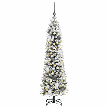 Artificial Christmas Tree with 150 LEDs with Stand White 150 cm