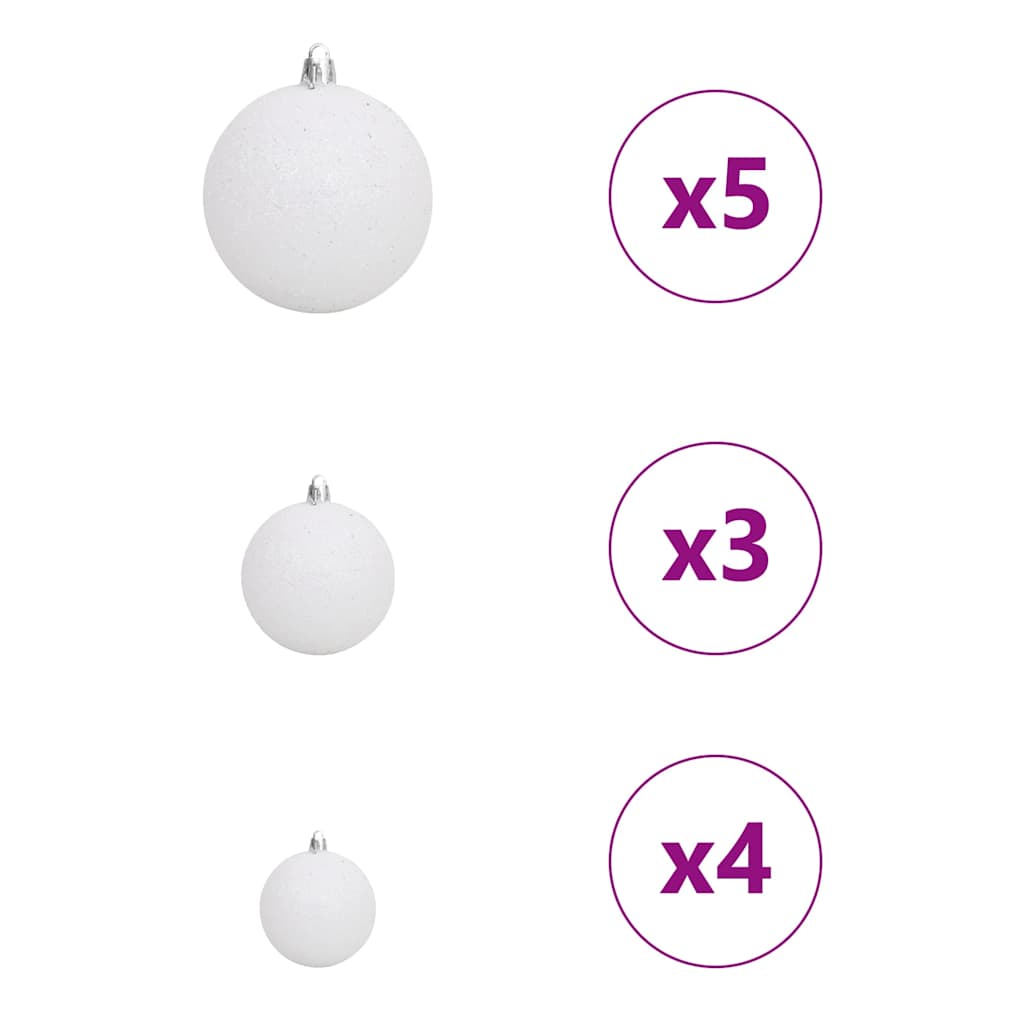 Artificial Christmas Tree with 150 LEDs with Stand White 150 cm