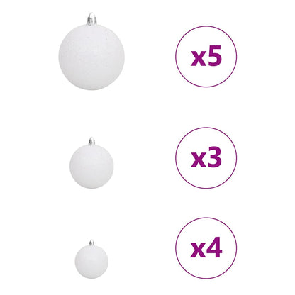 Artificial Christmas Tree with 150 LEDs with Stand White 150 cm