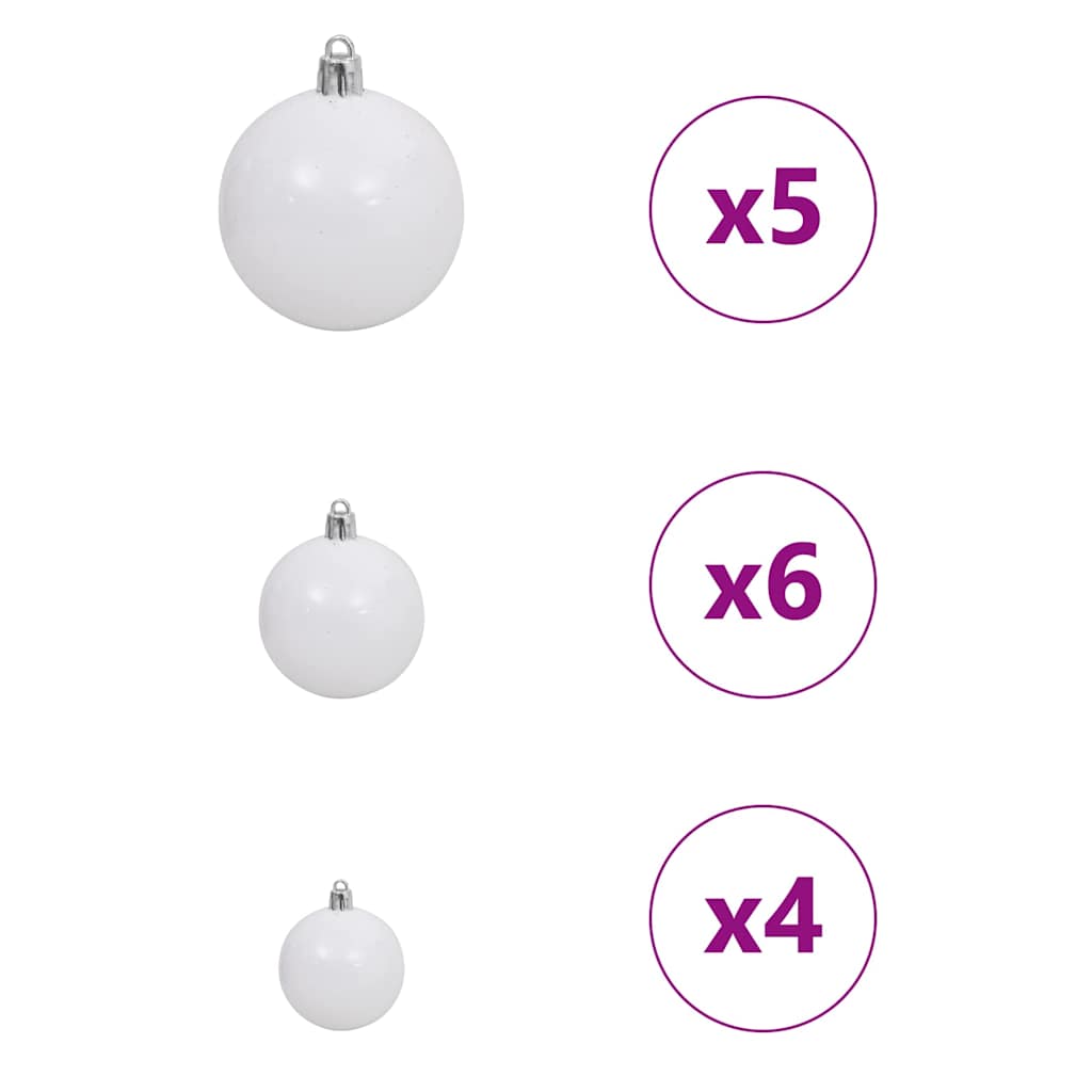 Artificial Christmas Tree with 150 LEDs with Stand White 150 cm