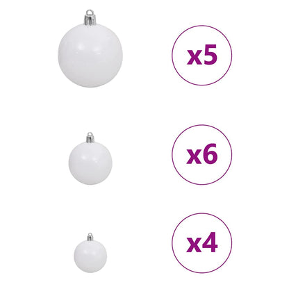 Artificial Christmas Tree with 150 LEDs with Stand White 150 cm