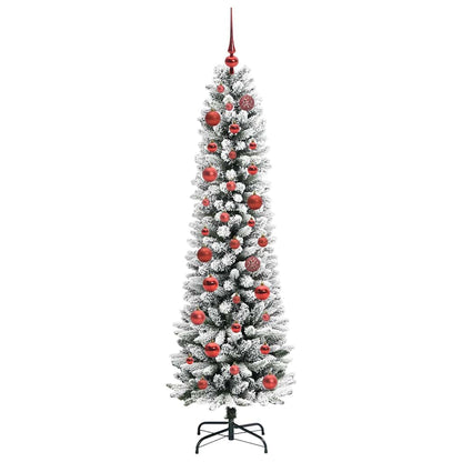 Artificial Christmas Tree with 150 LEDs Green and white 150 cm