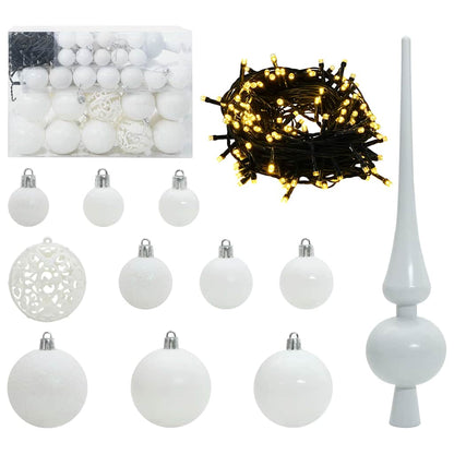 Artificial Christmas Tree with 150 LEDs Green and white 150 cm