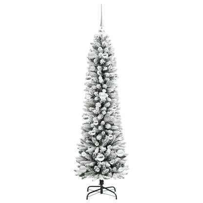 Artificial Christmas Tree with 150 LEDs Green and white 150 cm