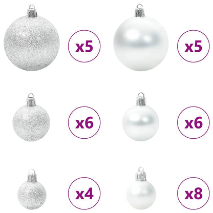 Artificial Christmas Tree with 150 LEDs Green and white 150 cm