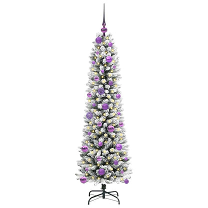 Artificial Christmas Tree with 150 LEDs Green and white 150 cm