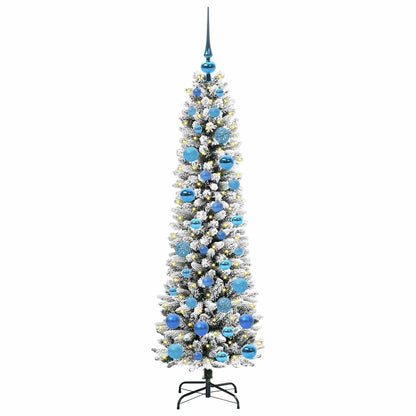 Artificial Christmas Tree with 150 LEDs Green and white 150 cm