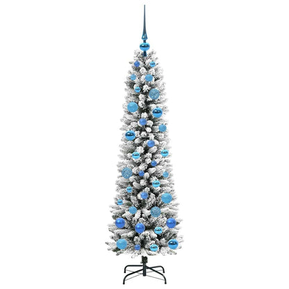 Artificial Christmas Tree with 150 LEDs Green and white 150 cm