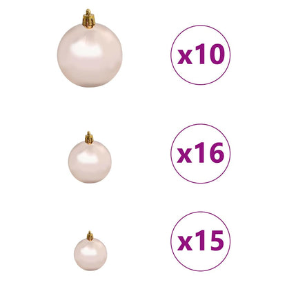 Artificial Christmas Tree with 300 LEDs with Stand White 180 cm