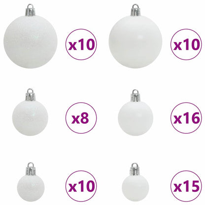 Artificial Christmas Tree with 300 LEDs Green and white 180 cm