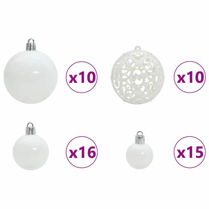 Artificial Christmas Tree with 300 LEDs Green and white 180 cm