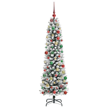 Artificial Christmas Tree with 300 LEDs Green and white 180 cm