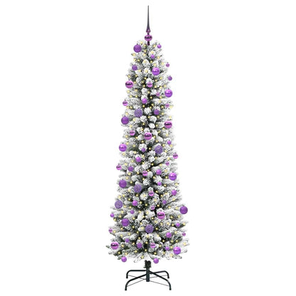 Artificial Christmas Tree with 300 LEDs Green and white 210 cm
