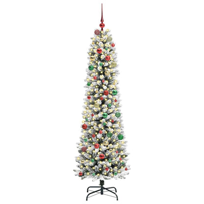 Artificial Christmas Tree with 300 LEDs Green and white 210 cm