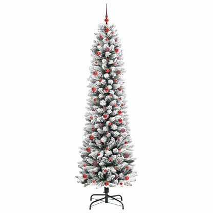 Artificial Christmas Tree with 300 LEDs Green and white 240 cm