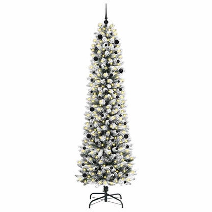 Artificial Christmas Tree with 300 LEDs Green and white 240 cm