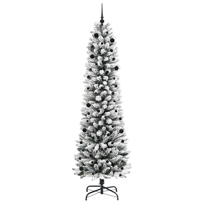 Artificial Christmas Tree with 300 LEDs Green and white 240 cm