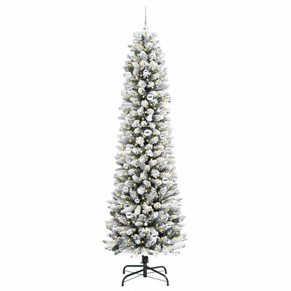 Artificial Christmas Tree with 300 LEDs Green and white 240 cm