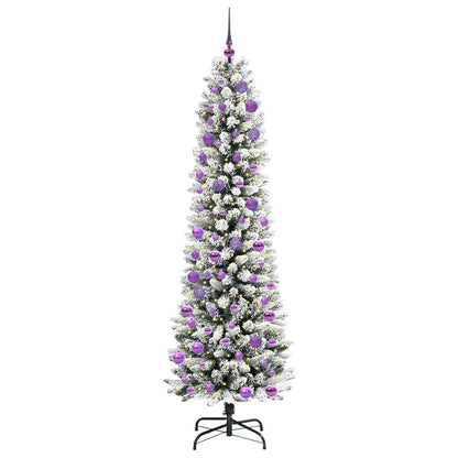 Artificial Christmas Tree with 300 LEDs Green and white 240 cm