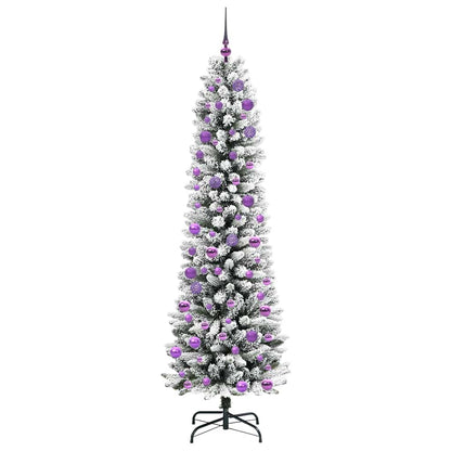 Artificial Christmas Tree with 300 LEDs Green and white 240 cm