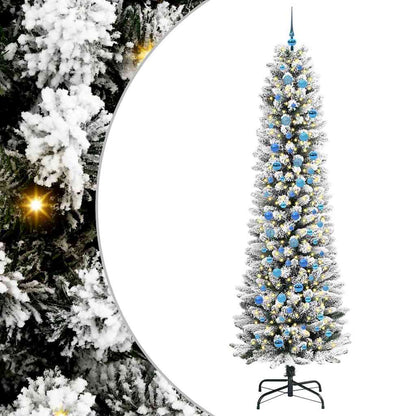 Artificial Christmas Tree with 300 LEDs with Stand White 240 cm