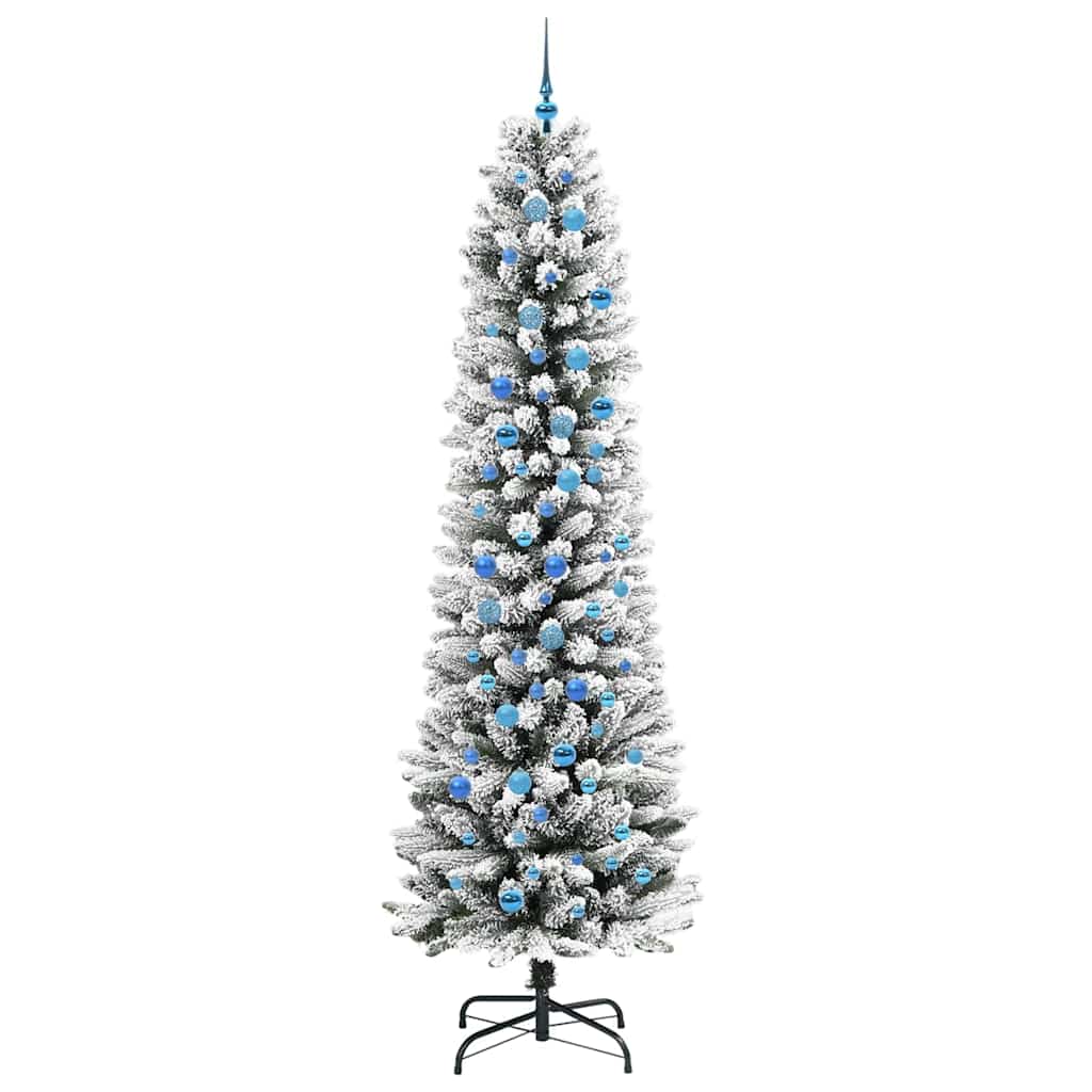 Artificial Christmas Tree with 300 LEDs with Stand White 240 cm