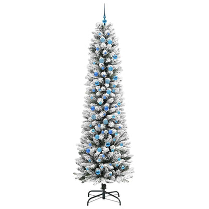 Artificial Christmas Tree with 300 LEDs with Stand White 240 cm
