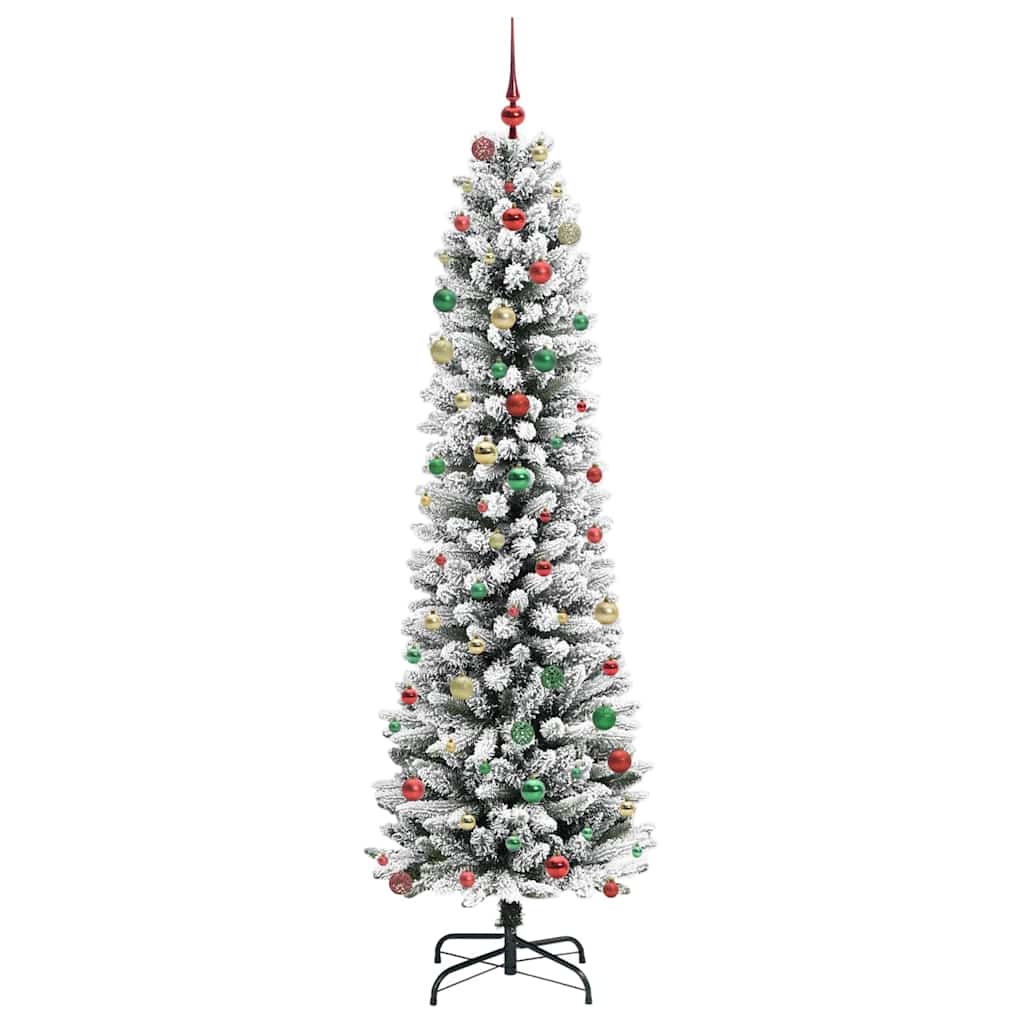 Artificial Christmas Tree with 300 LEDs Green and white 240 cm