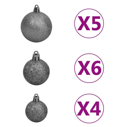 Artificial Pre-lit Christmas Tree with Ball Set Green 120 cm