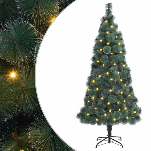 Artificial Pre-lit Christmas Tree with Stand Green 180 cm PET