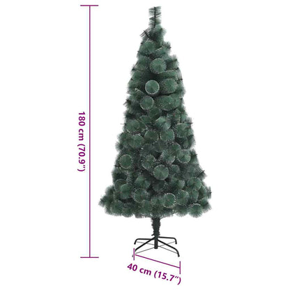 Artificial Pre-lit Christmas Tree with Stand Green 180 cm PET