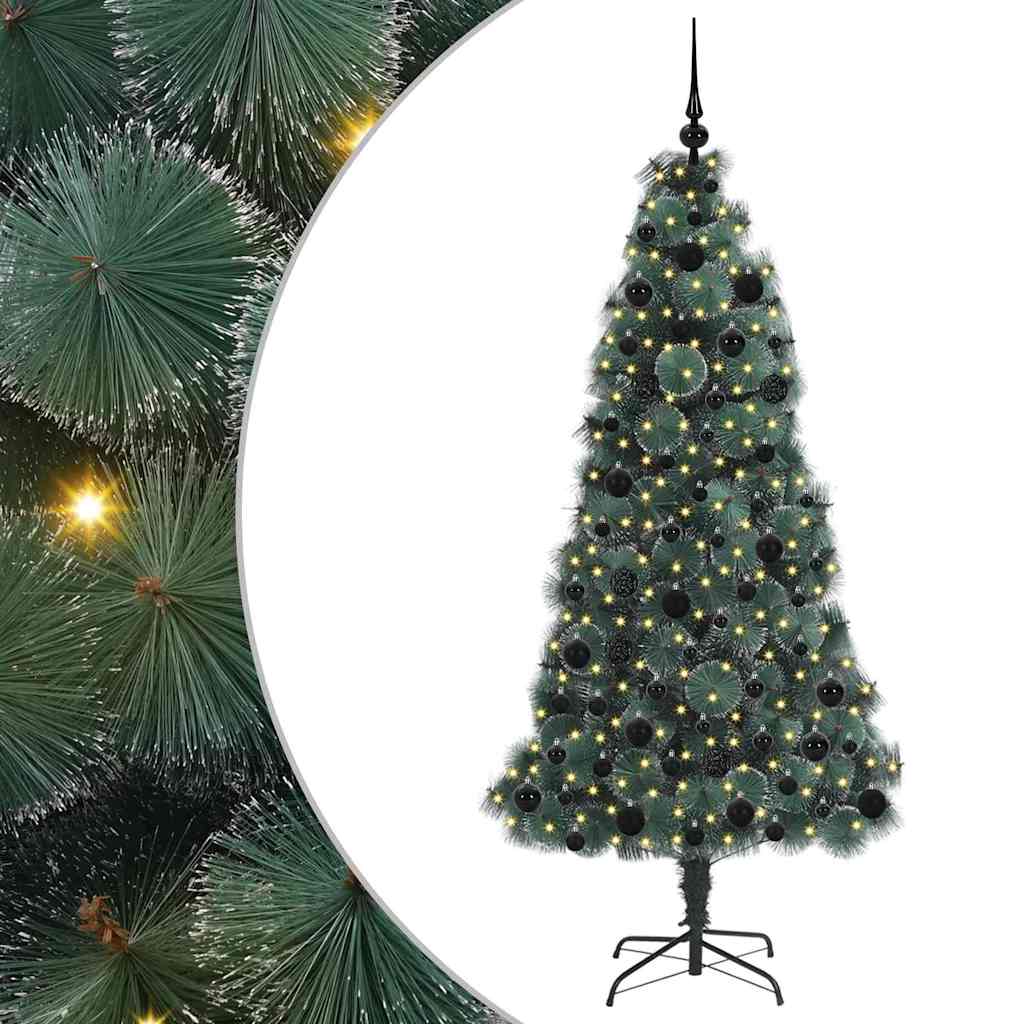 Artificial Pre-lit Christmas Tree with Ball Set Green 180 cm