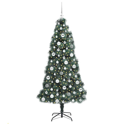 Artificial Pre-lit Christmas Tree with Ball Set Green 180 cm