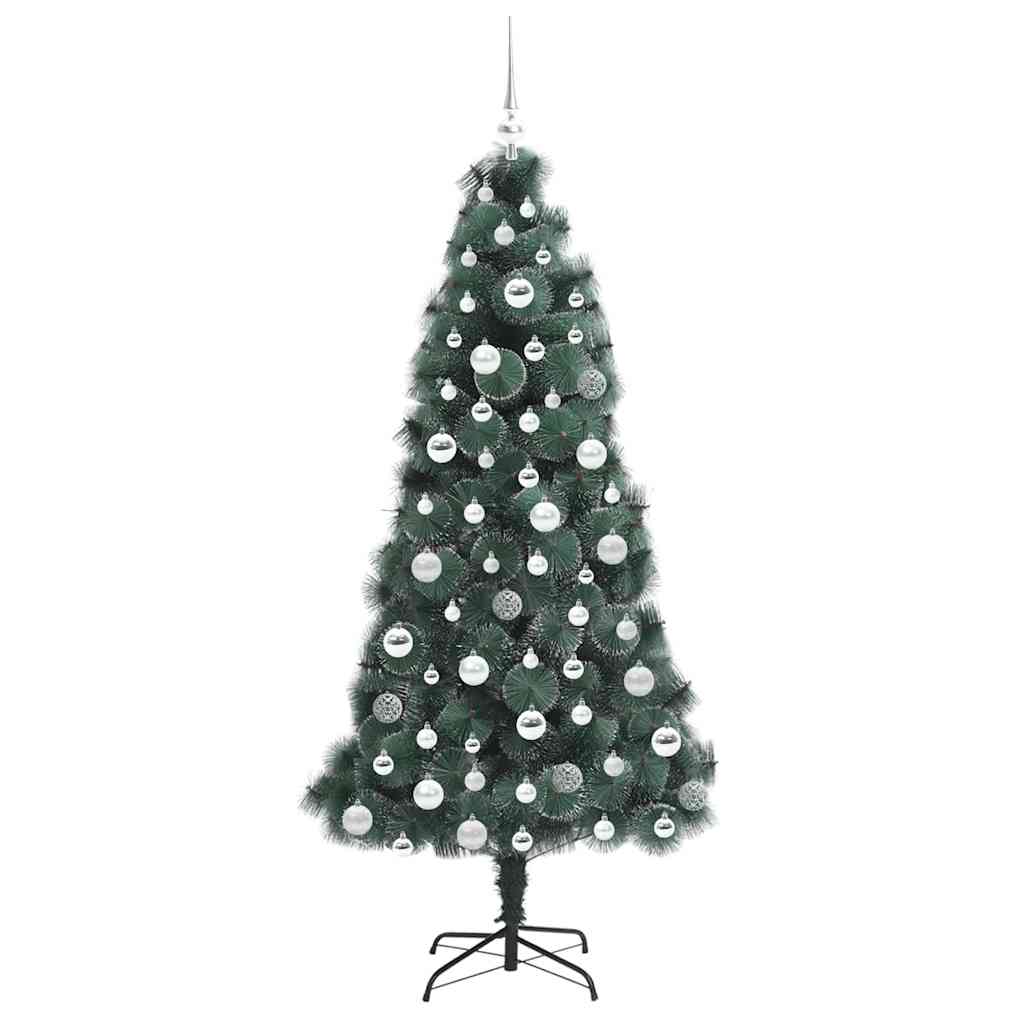 Artificial Pre-lit Christmas Tree with Ball Set Green 180 cm