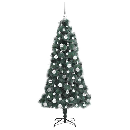 Artificial Pre-lit Christmas Tree with Ball Set Green 180 cm