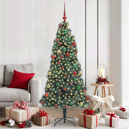 Artificial Pre-lit Christmas Tree with Ball Set Green 180 cm