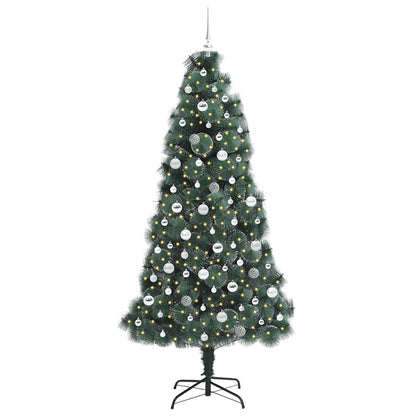 Artificial Pre-lit Christmas Tree with Ball Set Green 210 cm