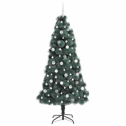 Artificial Pre-lit Christmas Tree with Ball Set Green 210 cm
