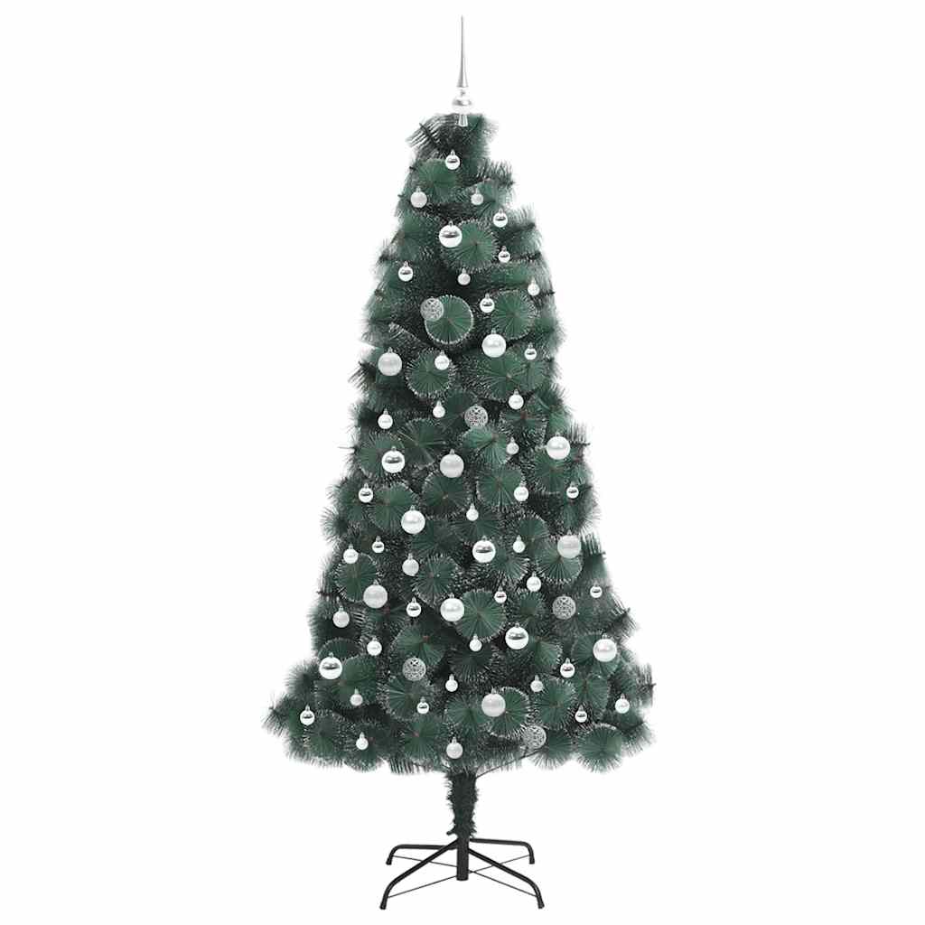 Artificial Pre-lit Christmas Tree with Ball Set Green 210 cm