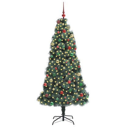 Artificial Pre-lit Christmas Tree with Ball Set Green 210 cm