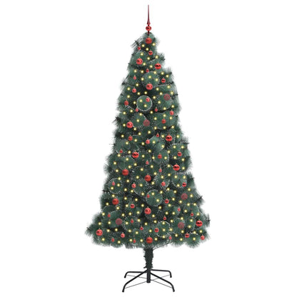 Artificial Pre-lit Christmas Tree with Ball Set Green 240 cm