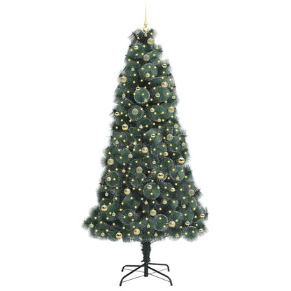 Artificial Pre-lit Christmas Tree with Ball Set Green 240 cm
