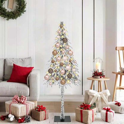 Christmas Tree with 150 LEDs White 120 cm PE and Steel
