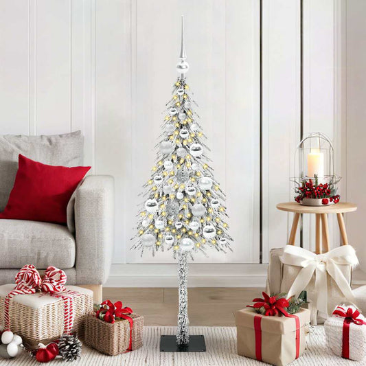 Christmas Tree with 150 LEDs White 120 cm PE and Steel