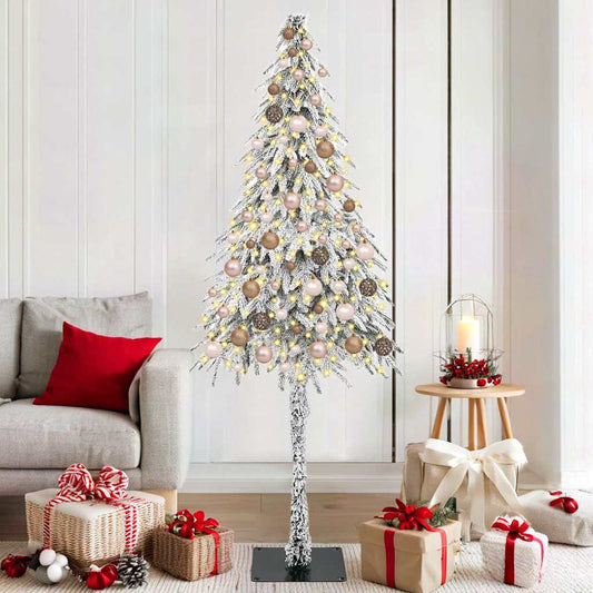 Christmas Tree with 300 LEDs White 180 cm PE and Steel