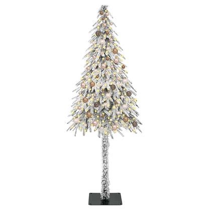 Christmas Tree with 300 LEDs White 210 cm PE and Steel
