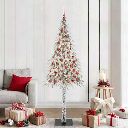 Christmas Tree with 300 LEDs White 210 cm PE and Steel