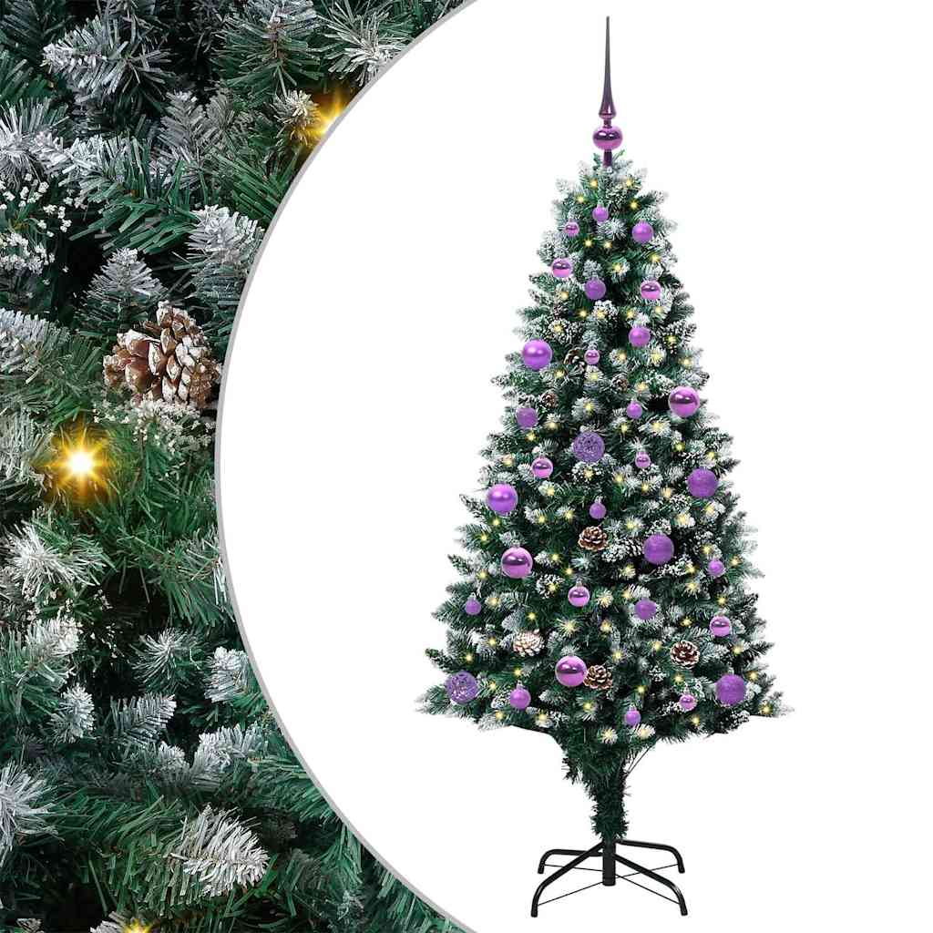 Artificial Christmas Tree with 150 LEDs with Stand Green 150 cm