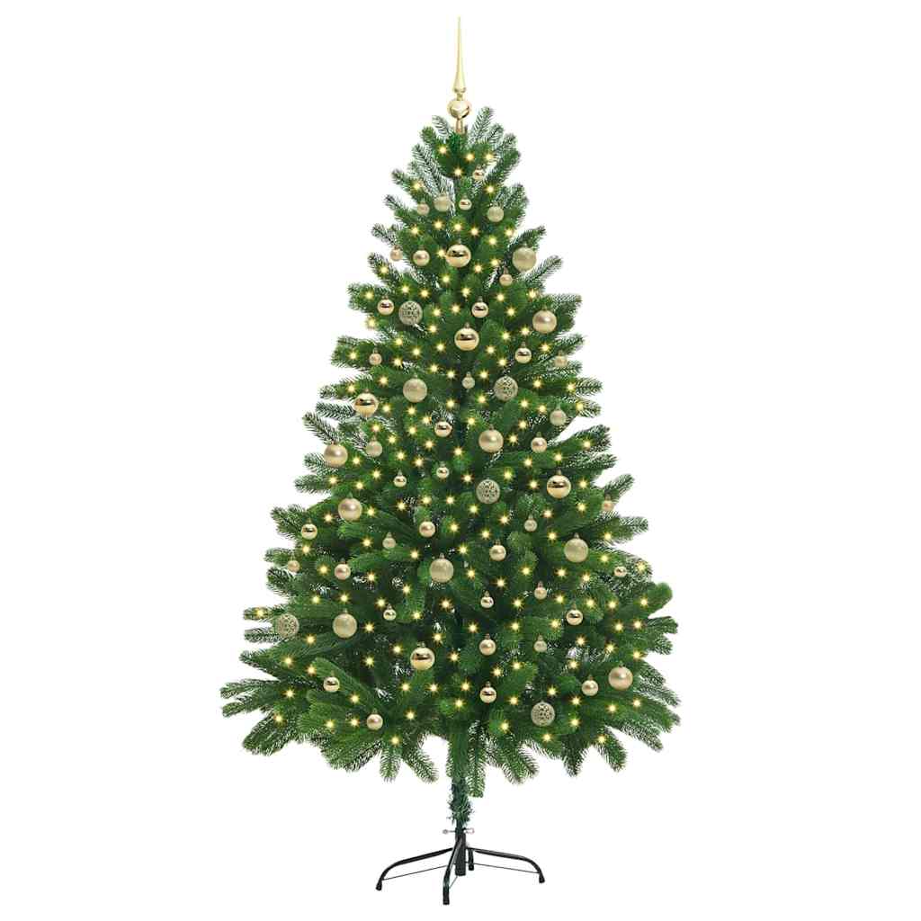 Artificial Christmas Tree with 300 LEDs with Stand Green 210 cm